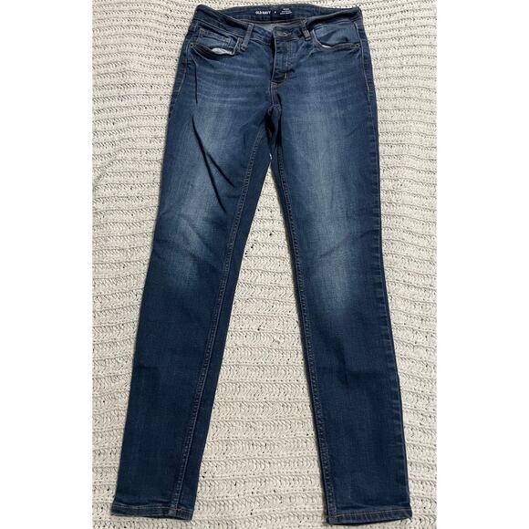 Old Navy Mid-Rise Rockstar Super Skinny Jeans Women's Size 6 Blue Denim Stretch - Picture 1 of 10